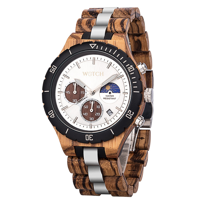 Men's Chronograph Wooden Watch