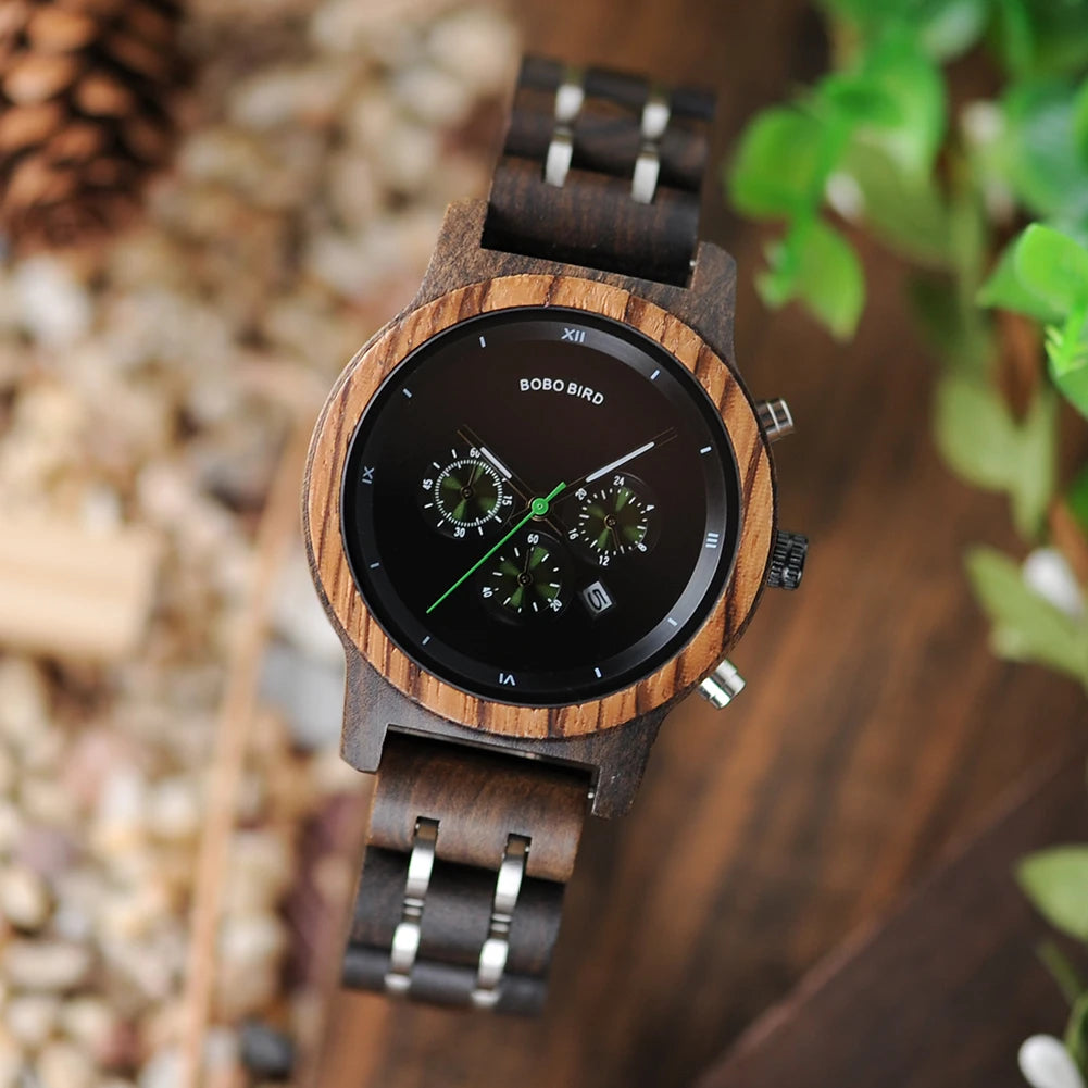 Women's Chronograph Wooden Watch