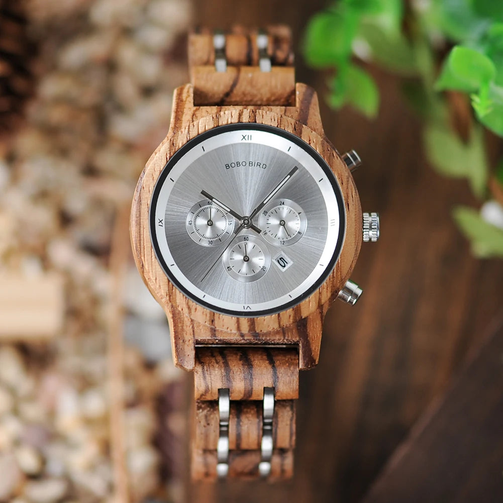 Women's Chronograph Wooden Watch