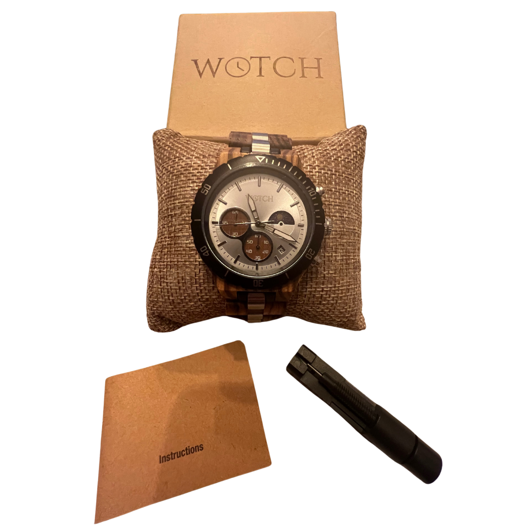 Men's Chronograph Wooden Watch